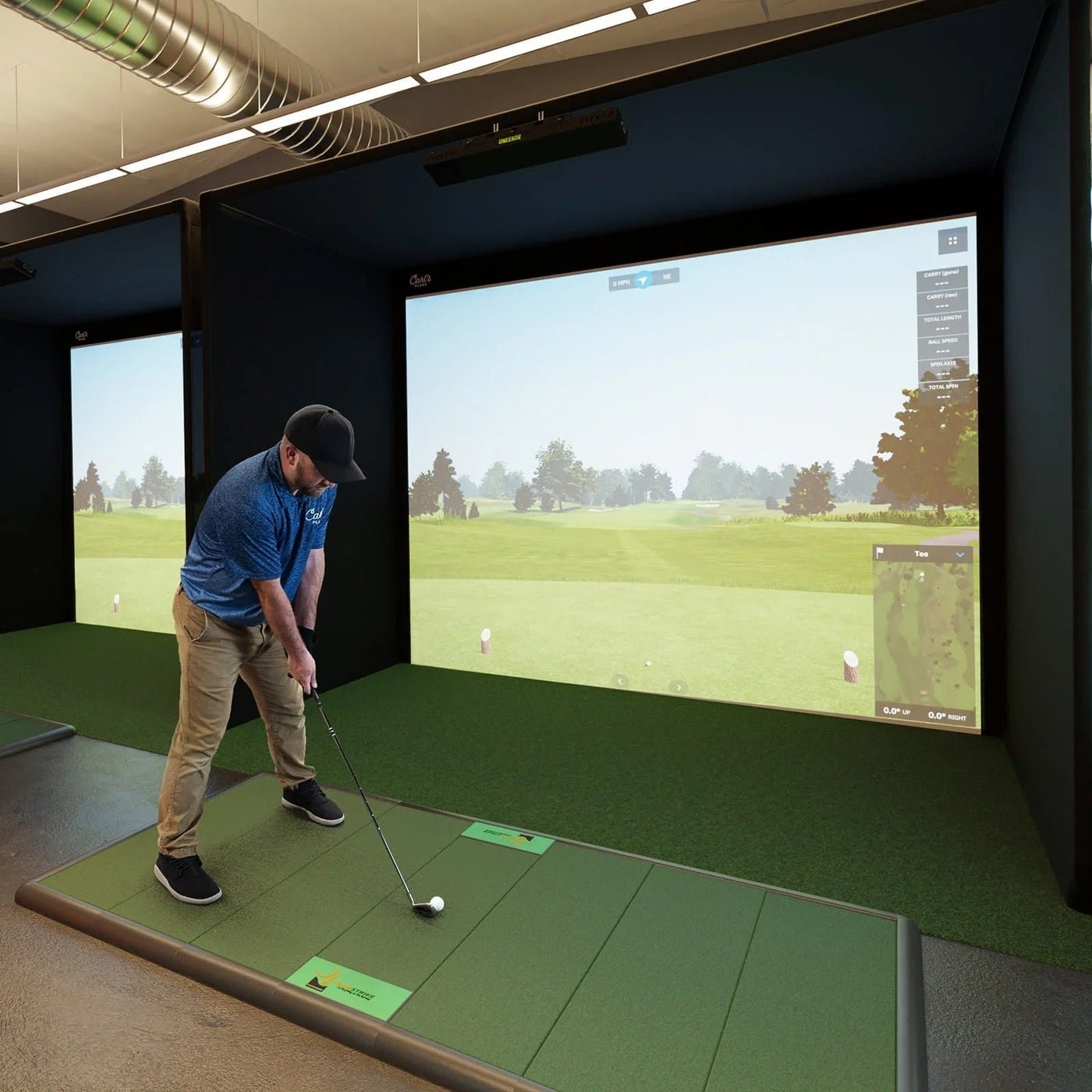 Golf simulator enclosure