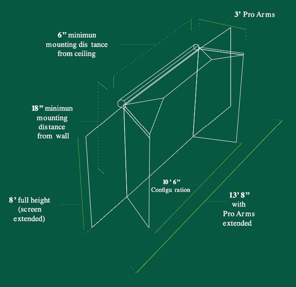 HomeCourse ProScreen 180 Retractable Golf Simulator Screen - Description Image 1