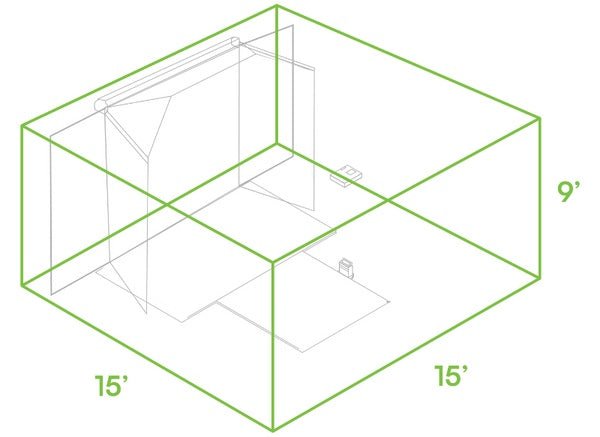 HomeCourse ProScreen 180 Retractable Golf Simulator Screen - Description Image 2